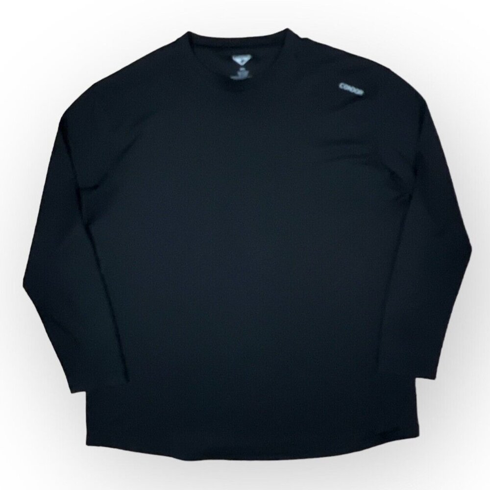 Condor 101121 Maxfort Black Long Sleeve Moisture Wicking Gym T-Shirt 2XL